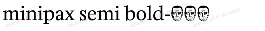 minipax semi bold字体转换